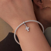 Silver Cross Dangle Charm